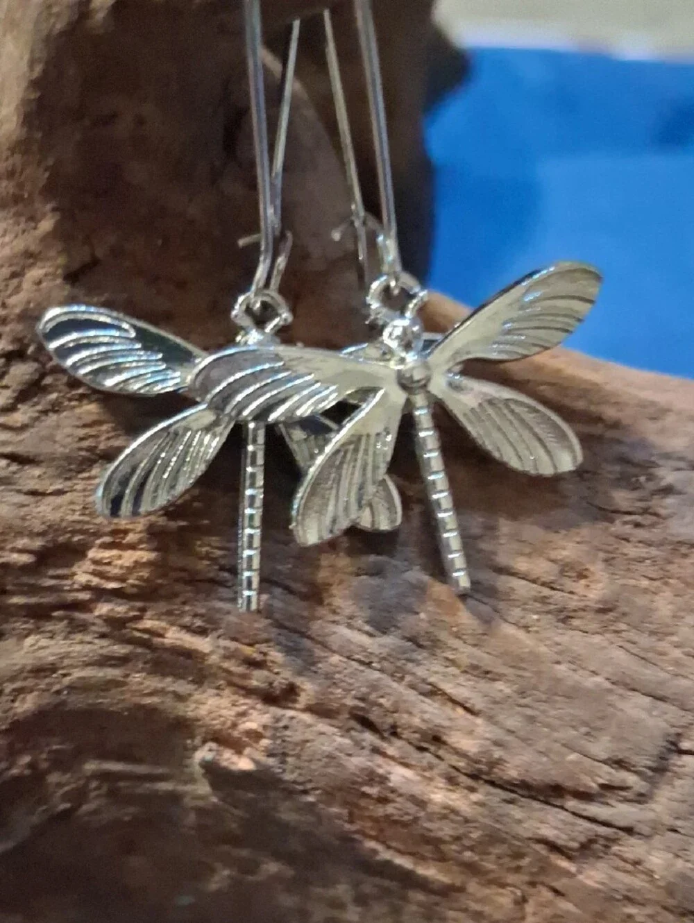 Silver Dragonfly Dangle Earrings - Women Jewelry
